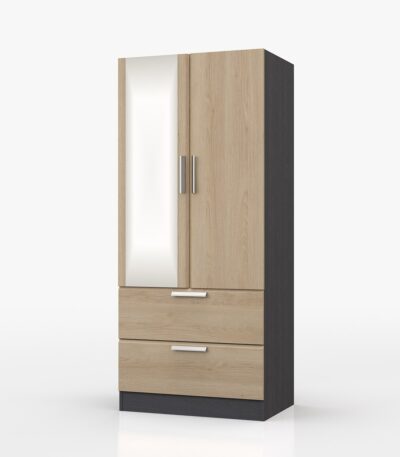 Stylish Modern Almirah – TCB164 | Customizable Melamine Wardrobe in BD
