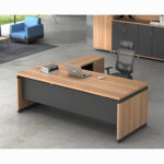 : Stylish Modern Office Table-108 made from Laminated Board, Veneer Board, and Acrylic Board with customizable size and color.