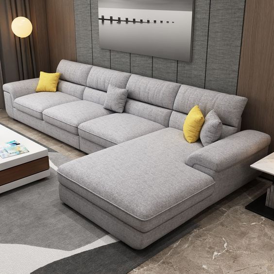 Stylish Sofa C-163 crafted from Pine Wood and Artificial Leather/Fabric, available for custom size and color.